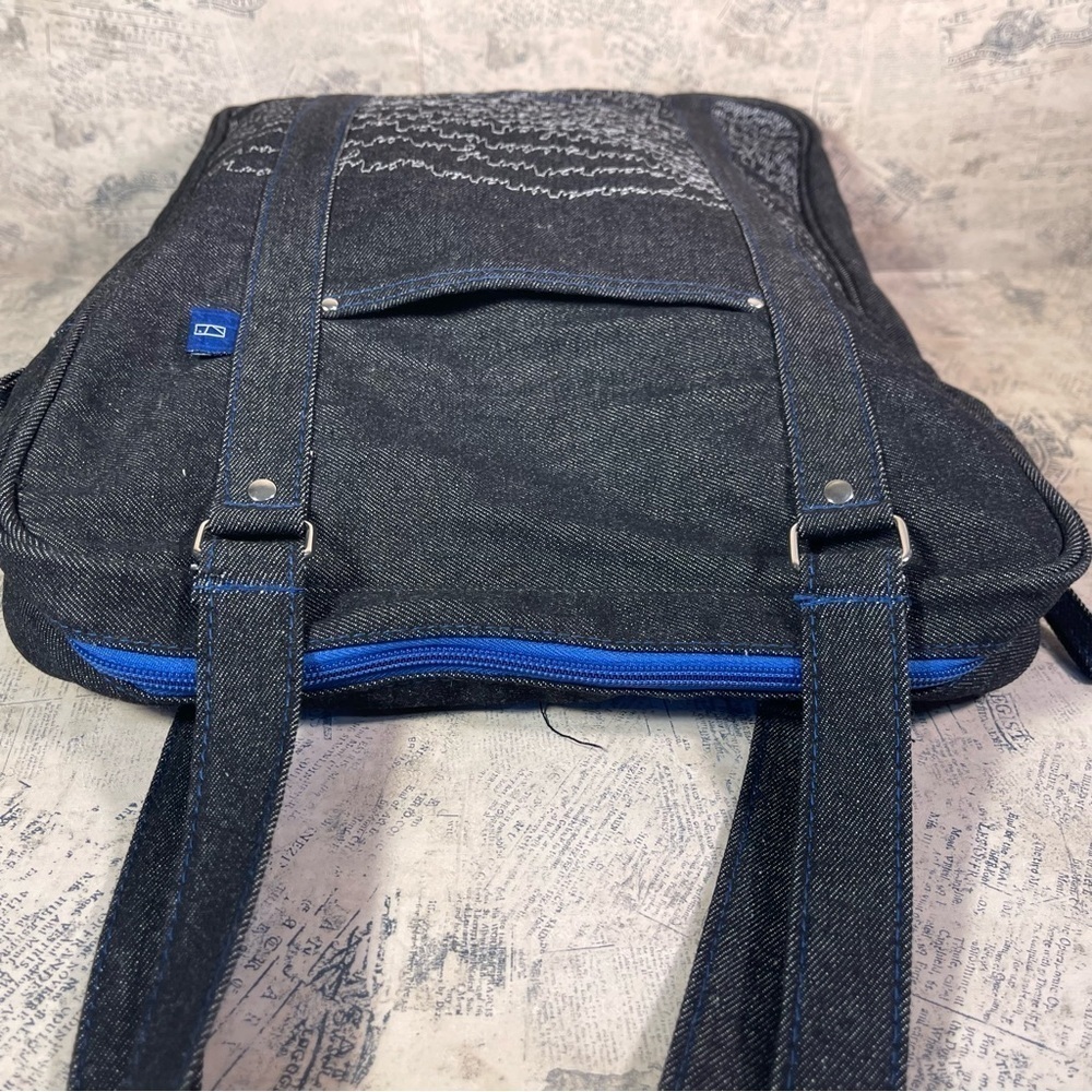 Matt Murphy Designs Black Denim tote Bag Embroidery RARE - Picture 7 of 14